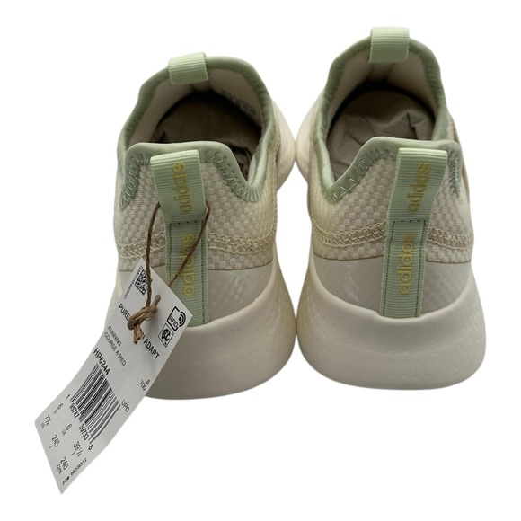 Adidas Puremotion Adapt Running Shoes Womens 7.5 Chalk White/Linen Green Slip On - Picture 8 of 11